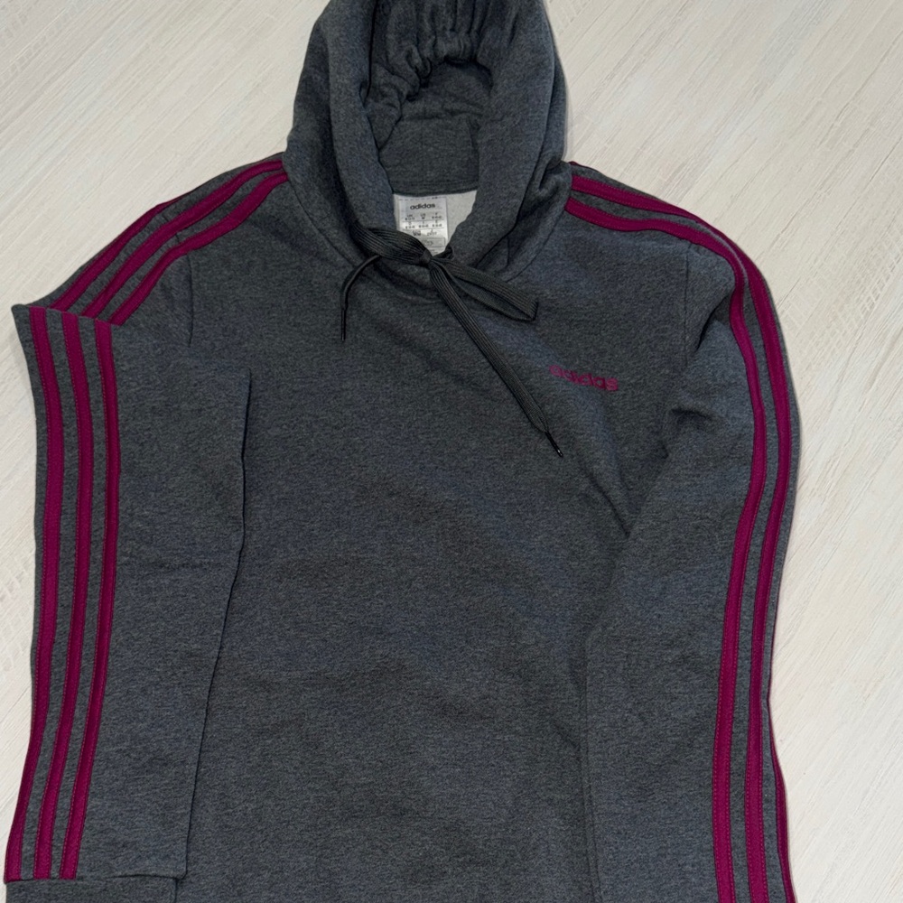 Adidas Heather Gray Hoodie M